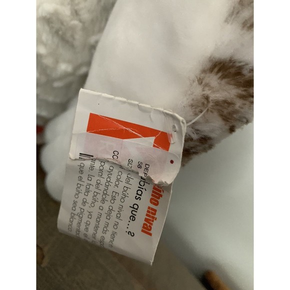 Wild Republic Plush Snowy Owl 11” White Brown Soft Stuffed Animal Toy TAG - Picture 10 of 14